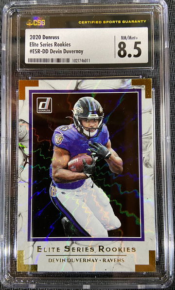 2020 Donruss Elite Series Rookies Devin Duvernay CSG 8.5 