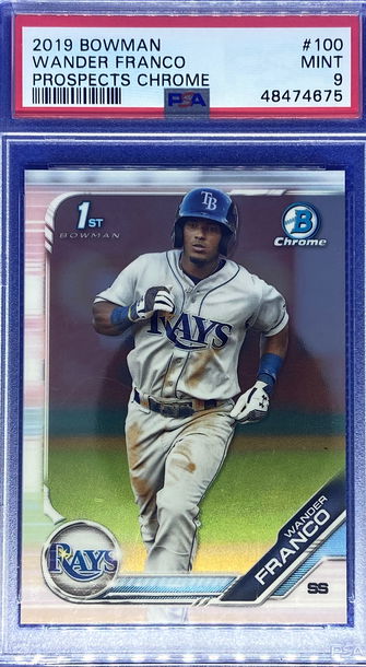 2019 Bowman Prospects Chrome Wander Franco PSA 9