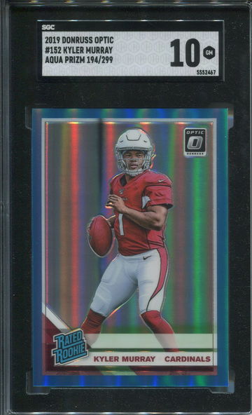 Kyler Murray Aqua Optic /299 RC SGC 10