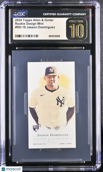 2024 Topps Allen & Ginter Jasson Dominguez #RD-18 Rookie Design Mini CGC 10