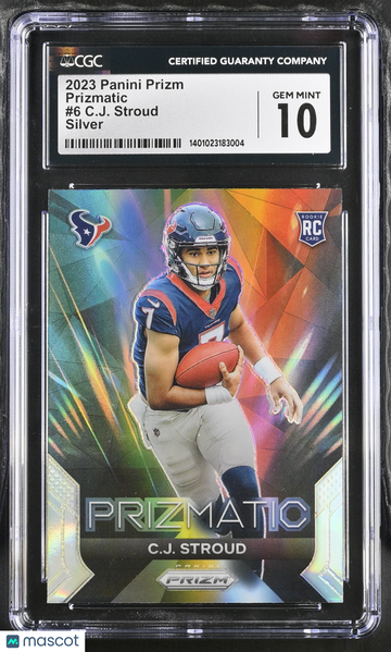 2023 Panini Prizm C.J. Stroud #6 Silver Prizmatic CGC 10