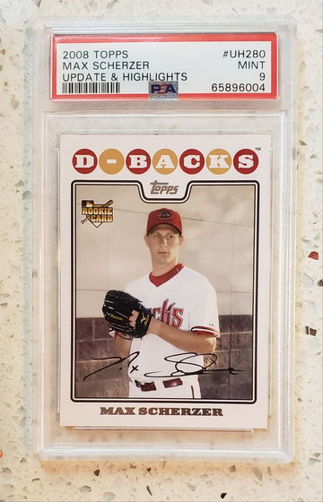 2008 Topps Max Scherzer Update and Highlights Rookie RC PSA 9