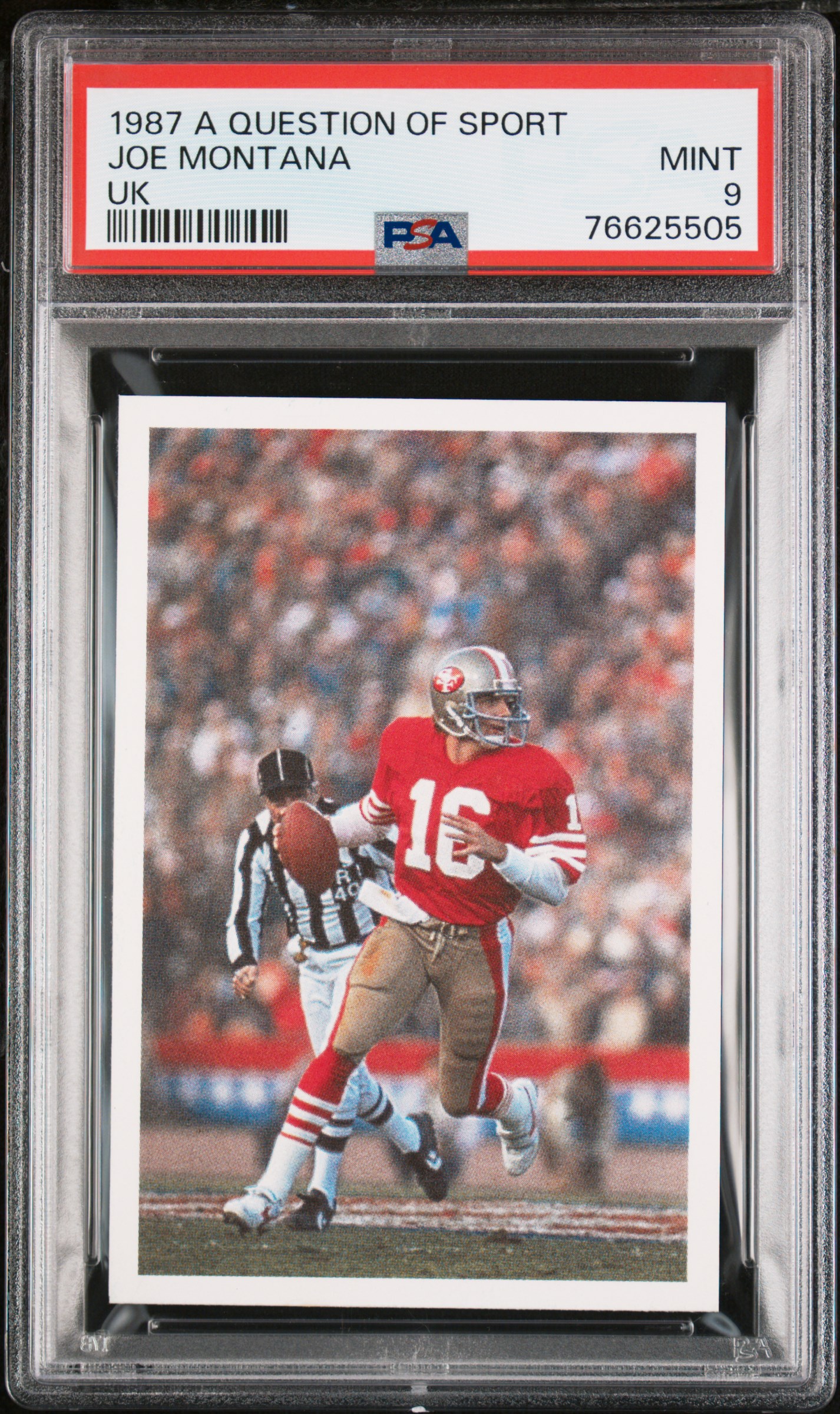 Joe Montana 1987 A Question Of Sport Uk   PSA 9