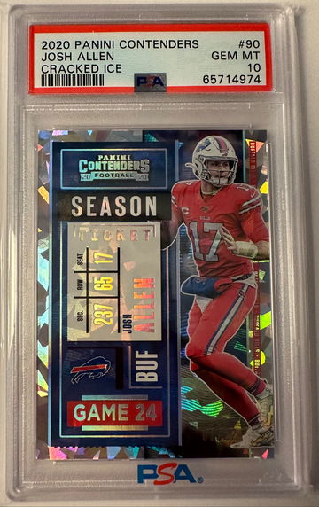 2020 Contenders Josh Allen Cracked ice. Super rare!  01/22 Buffalo Bills