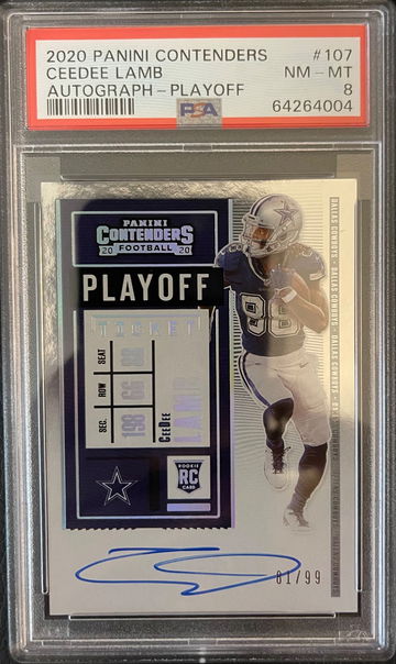 2020 Contenders Ceedee Lamb Numbered On Card Auto Rookie