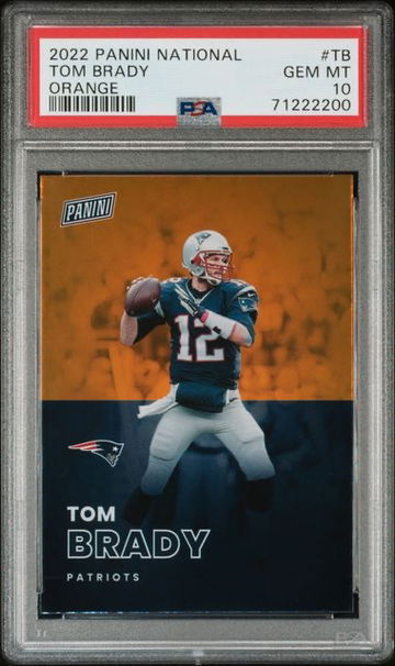 2022 Panini National Tom Brady Orange /199 Gem Mint PSA 10