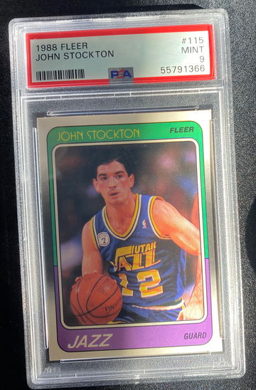 1988 Fleer John Stockton PSA 9