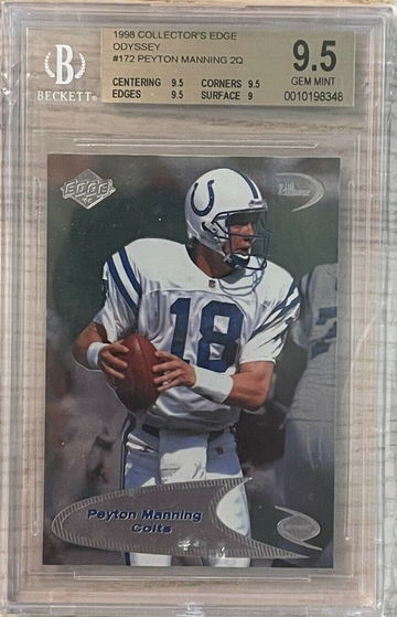 1998 Collector's Edge Odyssey Peyton Manning ROOKIE RC #172 BGS 9.5 