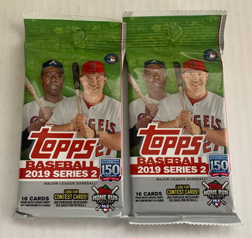 (2) 2019 Topps Series 2 retail pack (16 cards per pack)