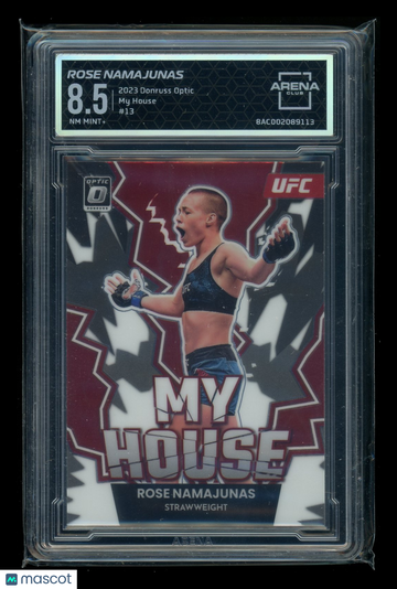 2023 Donruss Optic My House Rose Namajunas #13 Arena Club 8.5