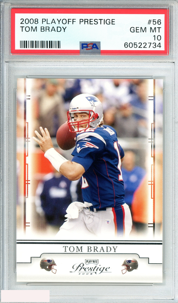 2008 PLAYOFF PRESTIGE TOM BRADY #56 NEW ENGLAND PATRIOTS PSA 10 GEM MT