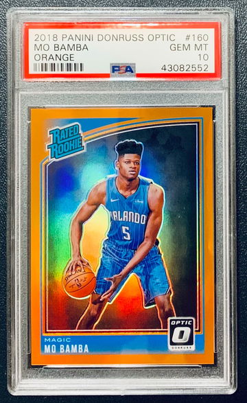 2018 Donruss Optic Mo Bamba Orange RC /199 PSA 10 POP 3
