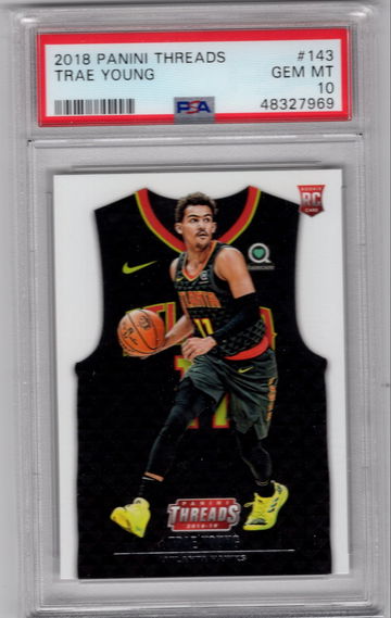 Trae Young 2018-19 Panini Threads Rookie RC PSA 10