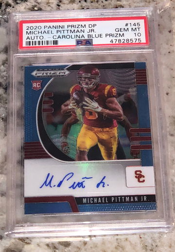 2020 Panini Prizm Michael Pittman Jr Carolina Blue Prizm /30 PSA 10 Auto