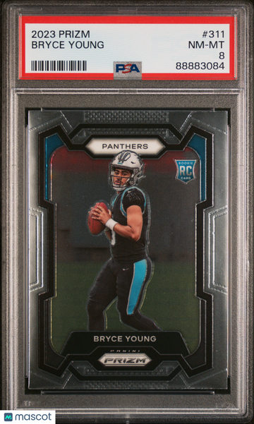 2023 Panini Prizm Bryce Young #311 Rookie PSA 8