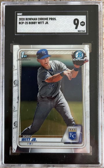 2020 Bowman Chrome Prospects Bobby Witt Jr. BCP-25 SGC 9