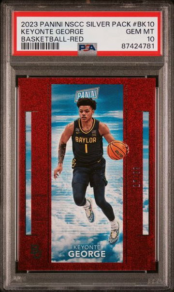 2023 Panini NSCC Silver Pack Keyonte George BK10 RED #/99 RC Rookie PSA 10!