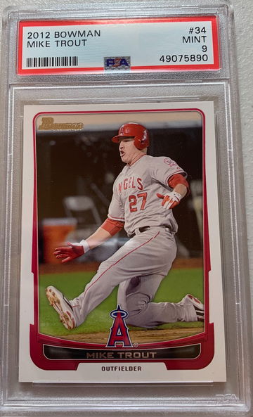 2012 Bowman Mike Trout PSA 9