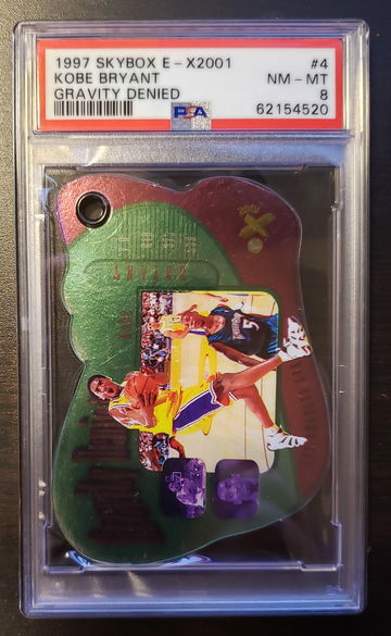 1997 Skybox E-X 2001 Kobe Bryant Gravity Denied PSA 8