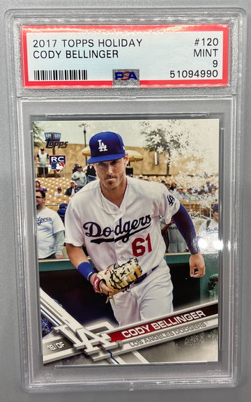 2017 Topps Holiday Cody Bellinger Rookie Dodgers PSA 9