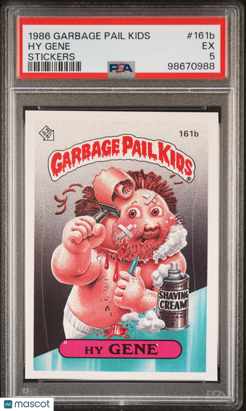 1986 Garbage Pail Kids Stickers Hy Gene #161b PSA 5