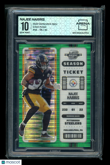2023 Panini Contenders Optic Green Pulsar Najee Harris #56 /30 Arena Club 10