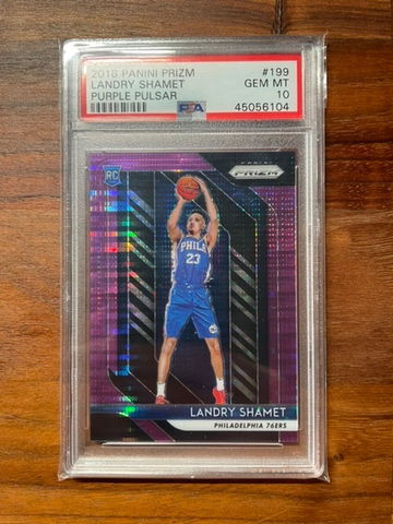 Rare Landry Shamet Prizm Purple Pulsar RC PSA 10 HOT