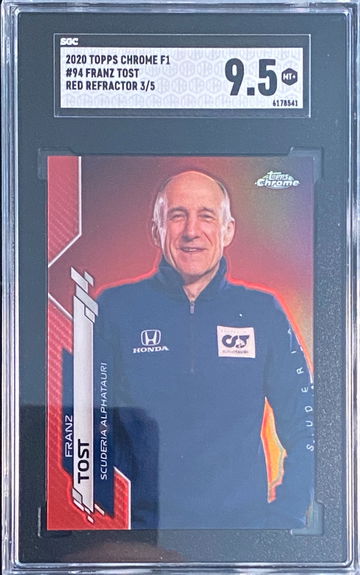 2020 Topps Chrome Franz Tost Red Refractor/5 Formula 1 F1 SGC 9.5