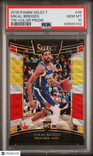2018 Panini Select Mikal Bridges #95 Tri Color Prizm PSA 10