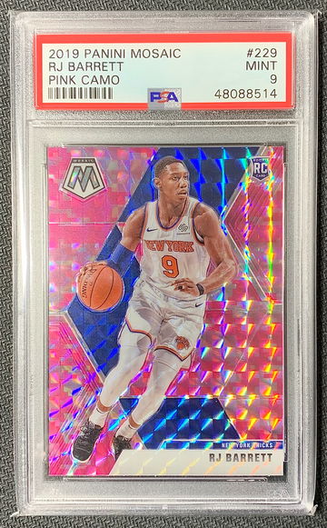 RJ Barrett 2019-20 Panini Mosaic Pink Camo #229 PSA 9 (48088514)