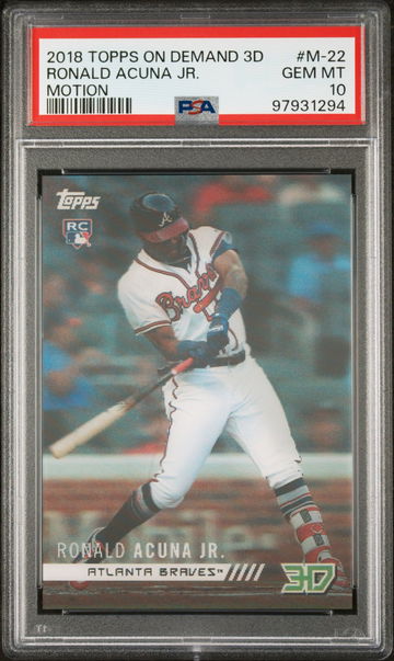 2018 Topps On Demand 3D Motion Ronald Acuna Jr. #M-22 RC PSA 10