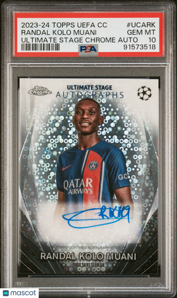 2023-24 Topps UEFA Randal Kolo Muani #UCARK PSA 10
