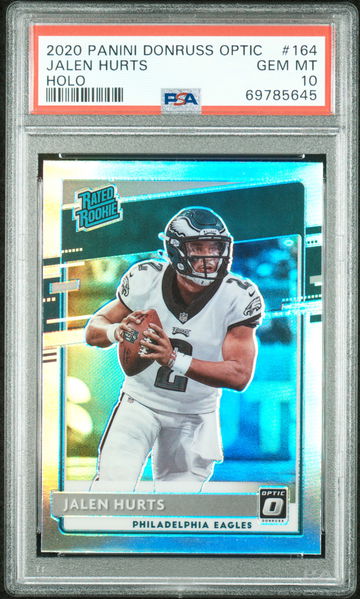 2020 Donruss Optic Rated Rookie Holo Jalen Hurts #164 PSA 10