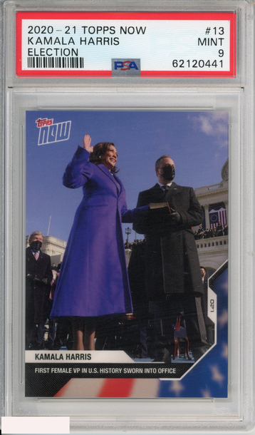 2020 TOPPS NOW KAMALA HARRIS #13 ELECTION INAUGURATION DAY PSA 9 MINT