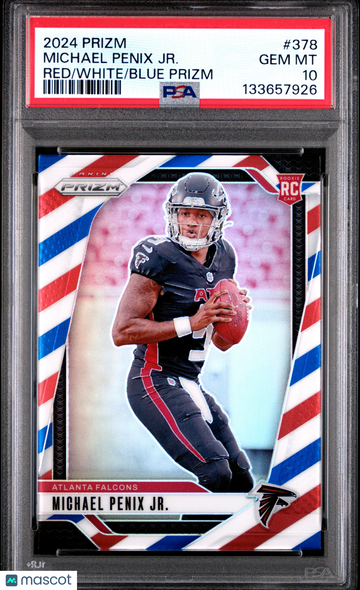 2024 Panini Prizm Michael Penix JR. #378 Red White Blue PSA 10