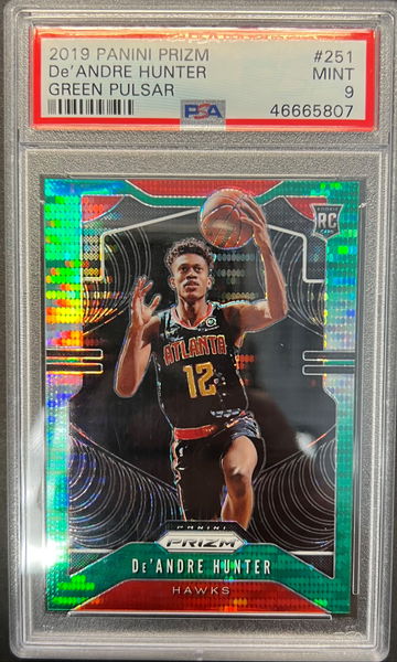 2019 Panini Prizm De’Andre Hunter Green Pulsar #/25!! SSP. PSA 9. RC. Rookie. 