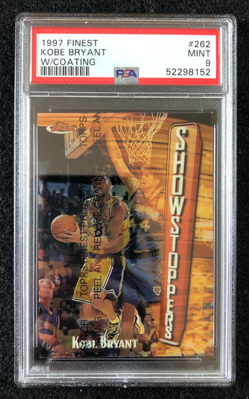 Kobe Bryant 1997-98 Topps Finest w/ Coating #262 MINT PSA 9