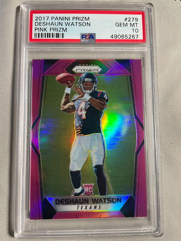 2017 Panini Prizm Pink Prizms Deshaun Watson PSA 10 Pop 29