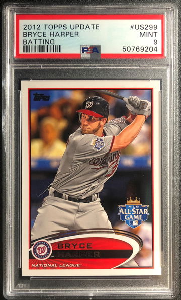 2012 Topps Update US299 Bryce Harper Rookie RC PSA 9 MINT
