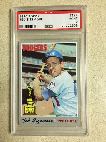 1970 Topps #174 Ted Sizemore PSA 9 MINT DODGERS 