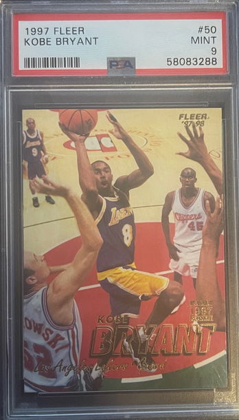 1997 FLEER KOBE BRYANT ROOKIE OF THE YEAR #50 PSA 10