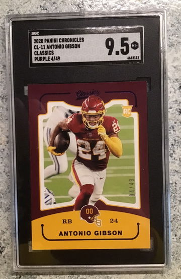 2020 Panini Chronicles Antonio Gibson Classics Purple 4/49 Mint