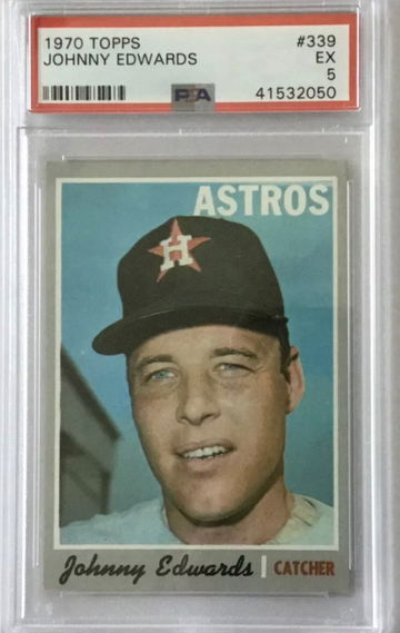 1970 Topps #339 Johnny Edwards PSA 5 EX Houston Astros