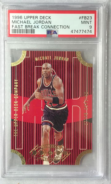 Michael jordan 1996 Upper Deck Fast Break Connection #FB23 - PSA 9 Mint
