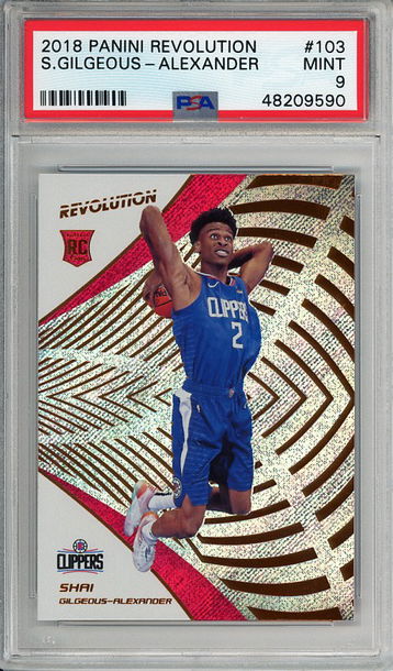 Shai Gilgeous-Alexander 2018-19 Panini Revolution #103 PSA 9 Mint Rookie RC! 9590