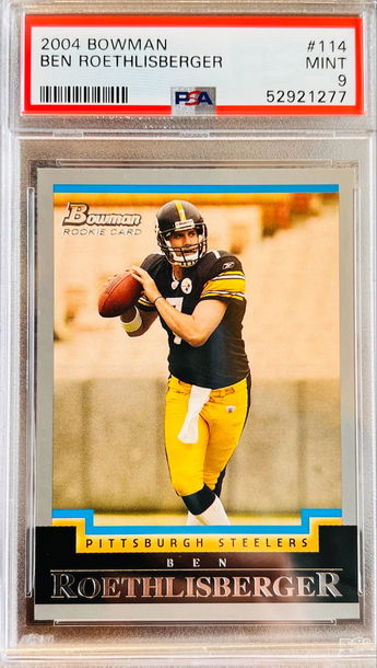 ⭐️ 2004 BEN ROETHLISBERGER BOWMAN #114 PSA 9 RC🔥📈 
