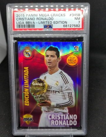 2015 Panini Megacracks Liga BBVA LIMITED EDITION #345B Cristiano Ronaldo PSA 7