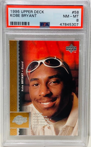 1996 Upper Deck Kobe Bryant Rookie #58 PSA 8 Los Angeles Lakers