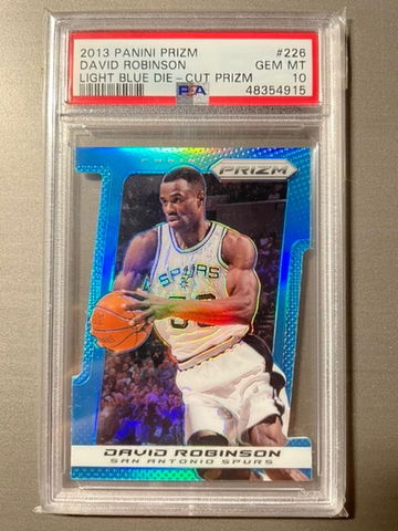 2013 Panini Prizm Light Blue Die Cut David Robinson PSA 10!