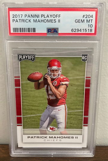 PATRICK MAHOMES 2017 Panini Playoff PSA 10